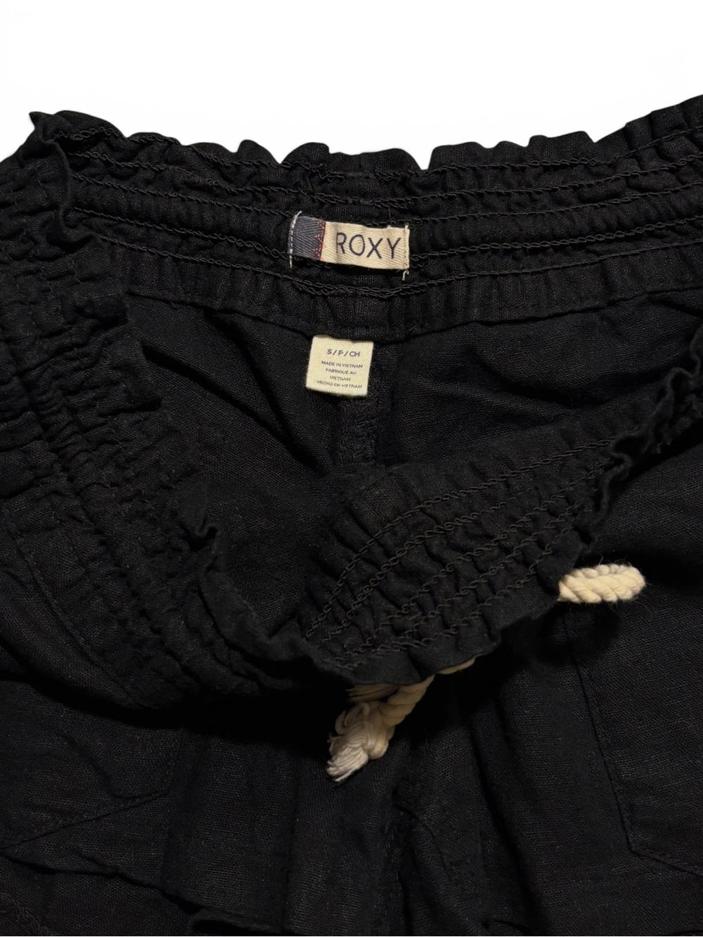 Roxy Black Linen Blend Shorts - Size Small - Picture 5 of 8